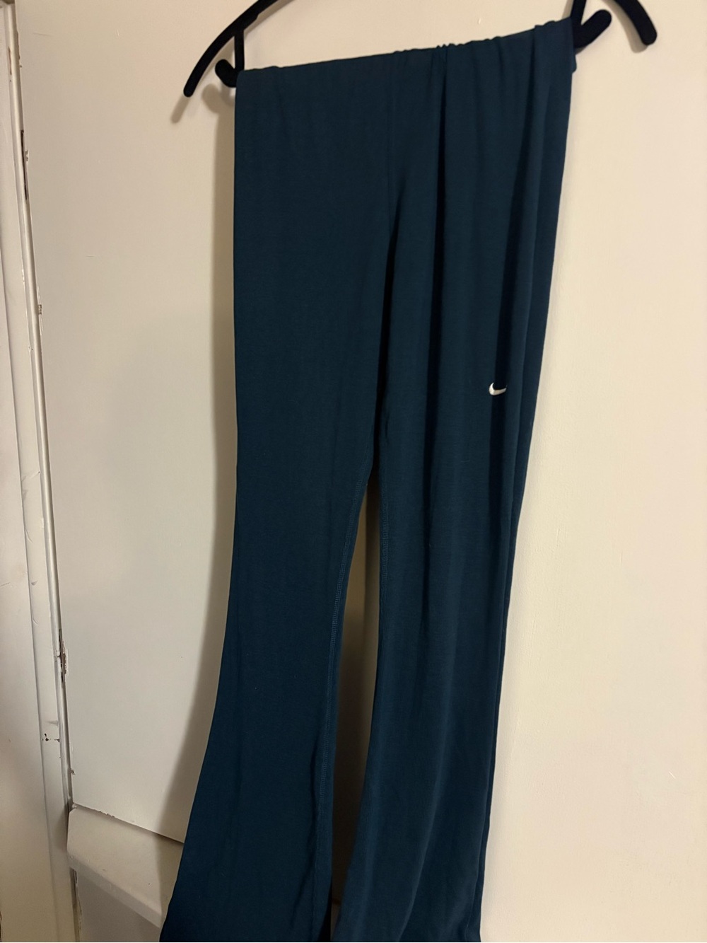 Nike Girls' Teal Flare Leggings with Swoosh